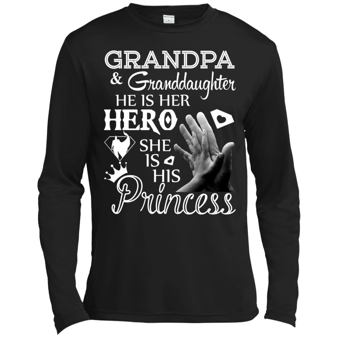 Grandpa & Granddaughter He Is Her Hero T-Shirt & Hoodie | Teecentury.com