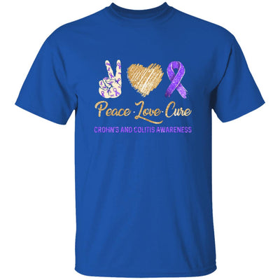 Peace Love Cure Crohn's And Colitis Awareness T-Shirt & Hoodie | Teecentury.com