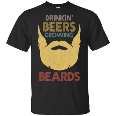 Vintage Funny Drinking Beers Growing Beards T-Shirt & Hoodie | Teecentury.com