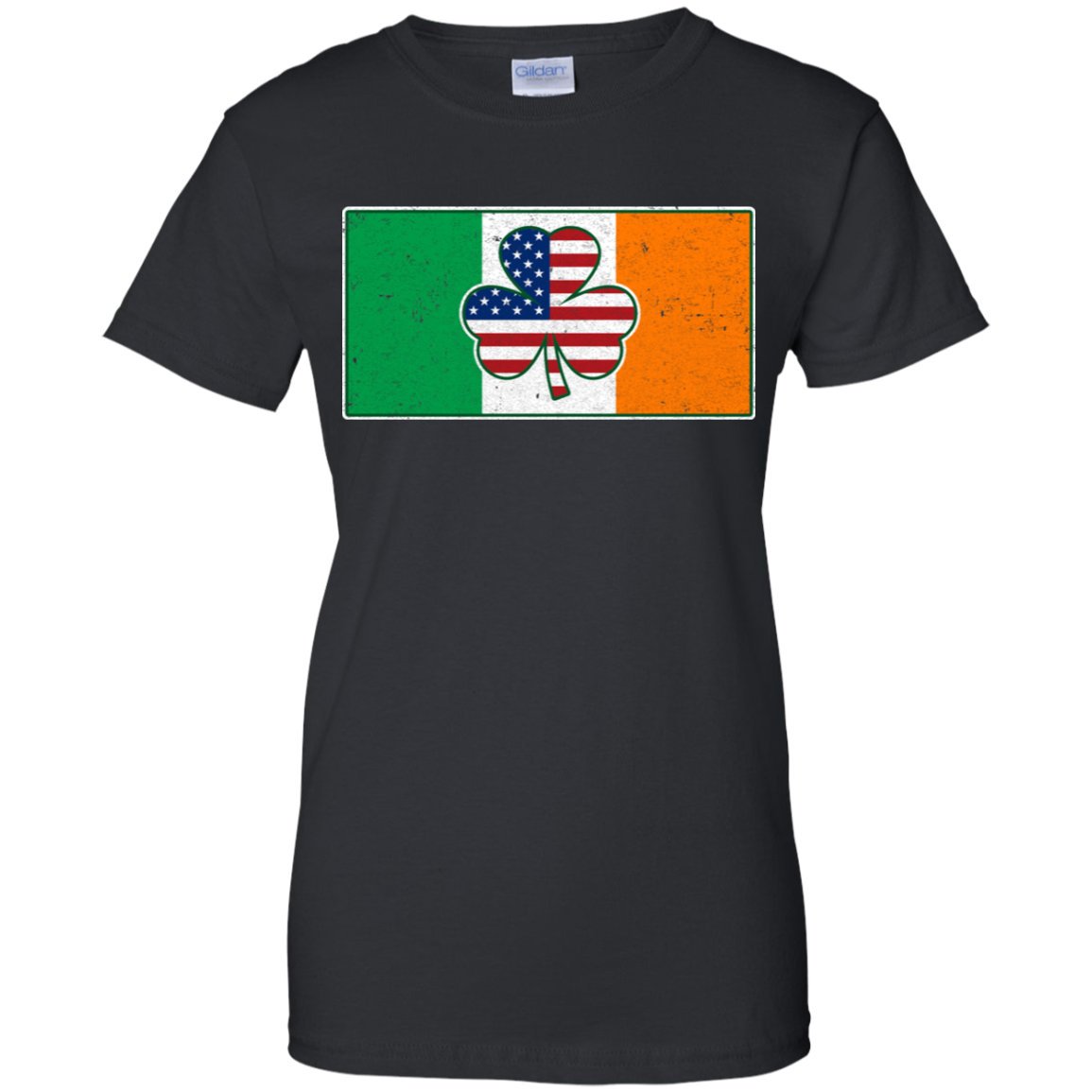 Shamrock Irish Ireland USA American Flag Gift T-Shirt & Hoodie | Teecentury.com