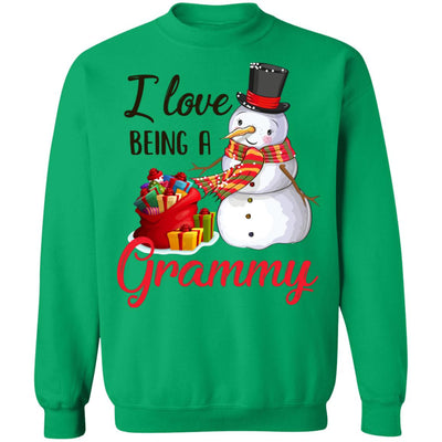 I Love Being A Grammy Snowman Gift For Christmas Day T-Shirt & Sweatshirt | Teecentury.com