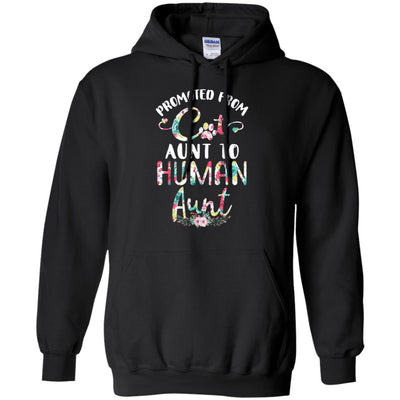 Floral Promoted From Cat Aunt To Human Aunt Gift T-Shirt & Tank Top | Teecentury.com