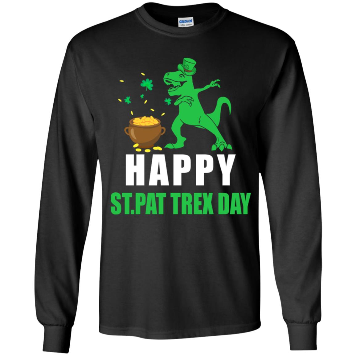 Happy St Pat T-Rex Day Dinosaur St Patrick's Day Youth Youth Shirt | Teecentury.com