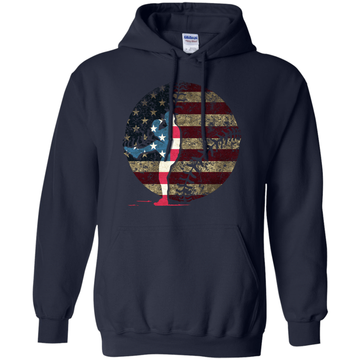 Pitcher Baseball America Flag T-Shirt & Hoodie | Teecentury.com