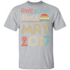 Awesome Since May 2017 Vintage 5th Birthday Gifts Youth Youth Shirt | Teecentury.com