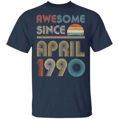 Awesome Since April 1990 Vintage 32th Birthday Gifts T-Shirt & Hoodie | Teecentury.com