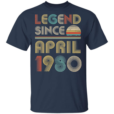 Legend Since April 1980 Vintage 42th Birthday Gifts T-Shirt & Hoodie | Teecentury.com