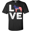 American Flag Dog Husky Love T-Shirt & Hoodie | Teecentury.com