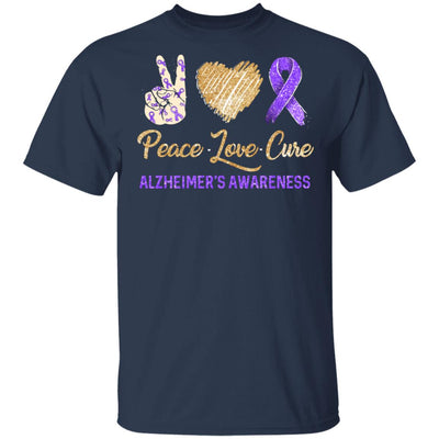 Peace Love Cure Alzheimer's Awareness T-Shirt & Hoodie | Teecentury.com