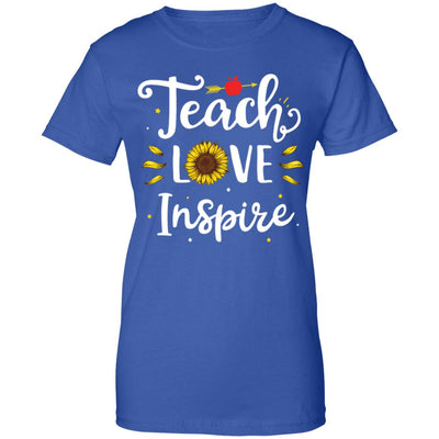 Teach Love And Inspire Teacher Sunflower T-Shirt & Hoodie | Teecentury.com
