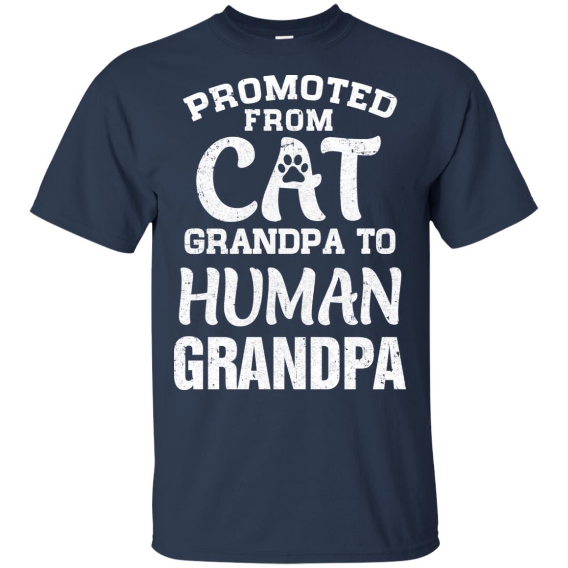 Promoted From Cat Grandpa To Human Grandpa Gifts T-Shirt & Hoodie | Teecentury.com