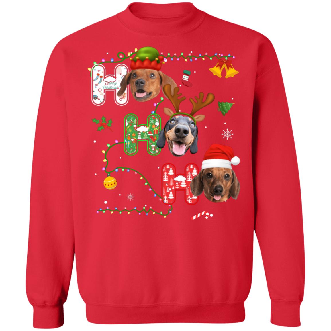 Christmas Ho Ho Ho Dachshund Lover Funny Xmas Gift T-Shirt & Sweatshirt | Teecentury.com