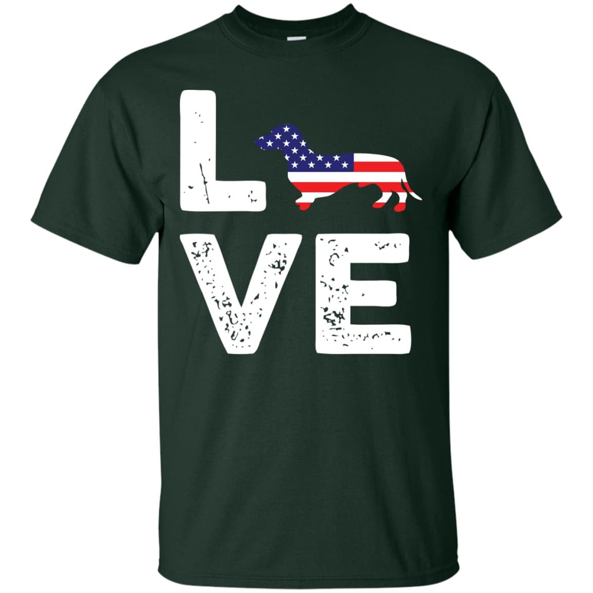 American Flag Dog Wiener Love T-Shirt & Hoodie | Teecentury.com