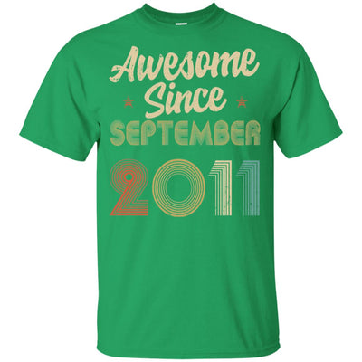 Awesome Since September 2011 Vintage 11th Birthday Gifts Youth Youth Shirt | Teecentury.com