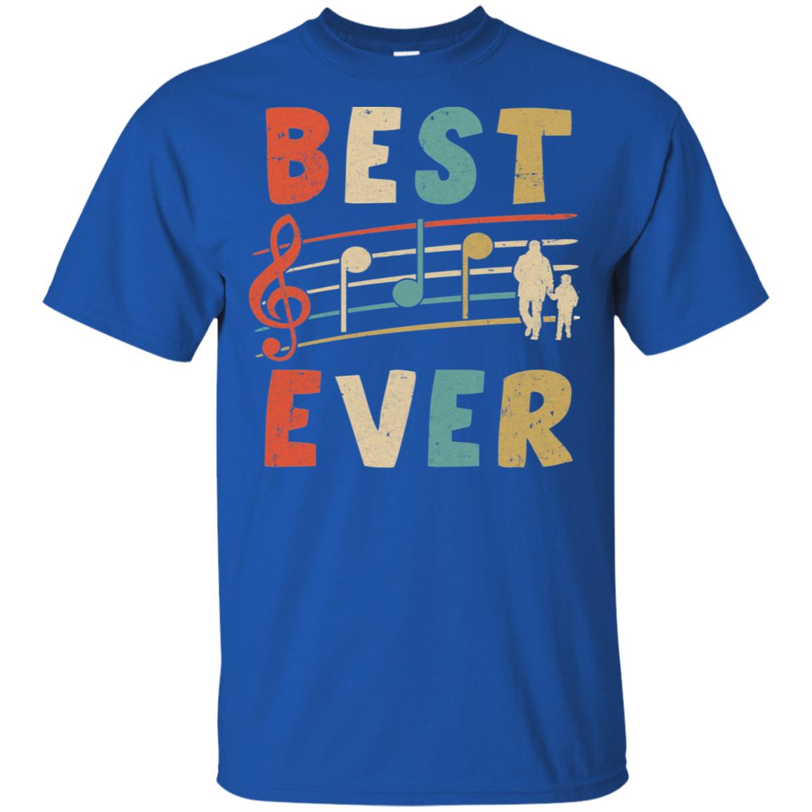 Vintage Retro Best Dad Ever Treble Clef Music Fathers Day Gift T-Shirt & Hoodie | Teecentury.com