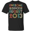 Awesome Since August 2013 Vintage 9th Birthday Gifts Youth Youth Shirt | Teecentury.com
