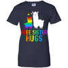 Free Sister Hugs Llama Rainbow Heart LGBT Pride Month T-Shirt & Hoodie | Teecentury.com