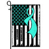 Dysautonomia Awareness America Flag Turquoise Ribbon Flag | Teecentury.com
