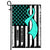 Dysautonomia Awareness America Flag Turquoise Ribbon Flag | Teecentury.com