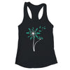 Dysautonomia Awareness Dandelion Turquoise Ribbon T-Shirt & Tank Top | Teecentury.com