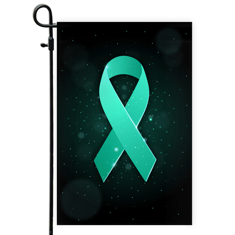 Dysautonomia Awareness Flag Turquoise Ribbon Flag | Teecentury.com