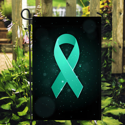 Dysautonomia Awareness Flag Turquoise Ribbon Flag | Teecentury.com