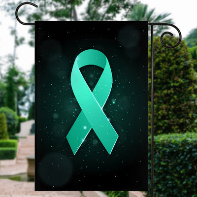 Dysautonomia Awareness Flag Turquoise Ribbon Flag | Teecentury.com