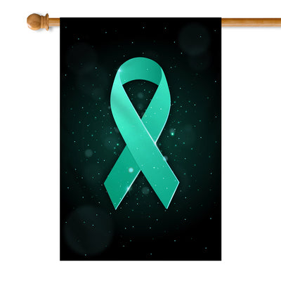 Dysautonomia Awareness Flag Turquoise Ribbon Flag | Teecentury.com