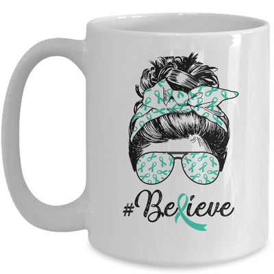 Dysautonomia Awareness Messy Bun Warrior Believe Mug Coffee Mug | Teecentury.com
