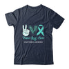 Dysautonomia Awareness Peace Love Cure Leopard T-Shirt & Hoodie | Teecentury.com