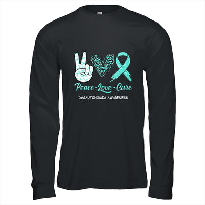 Dysautonomia Awareness Peace Love Cure Leopard T-Shirt & Hoodie | Teecentury.com
