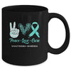 Dysautonomia Awareness Peace Love Cure Leopard Mug Coffee Mug | Teecentury.com