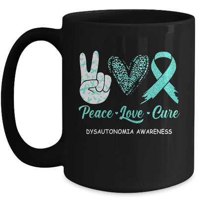 Dysautonomia Awareness Peace Love Cure Leopard Mug Coffee Mug | Teecentury.com