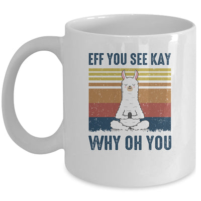 EFF You See Kay Why Oh You Llama Retro Vintage Mug Coffee Mug | Teecentury.com