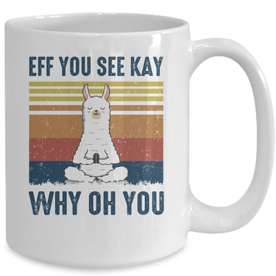 EFF You See Kay Why Oh You Llama Retro Vintage Mug Coffee Mug | Teecentury.com