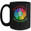 Earth Day Every Day Hippie Tie Dye Sunflower Mug Coffee Mug | Teecentury.com