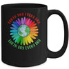 Earth Day Every Day Hippie Tie Dye Sunflower Mug Coffee Mug | Teecentury.com