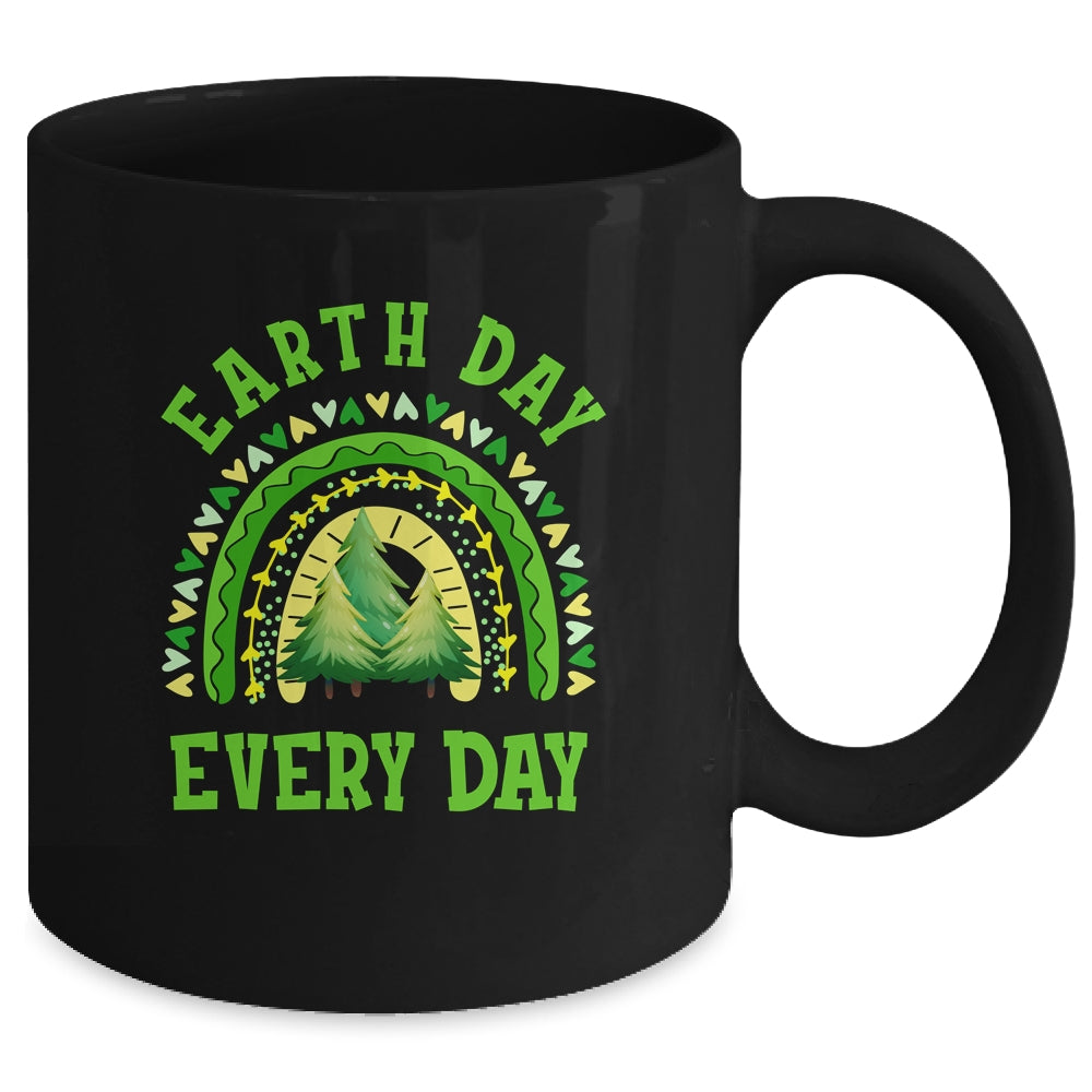 Earth Day Everyday Rainbow Pine Tree Design Earth Day Mug | teecentury