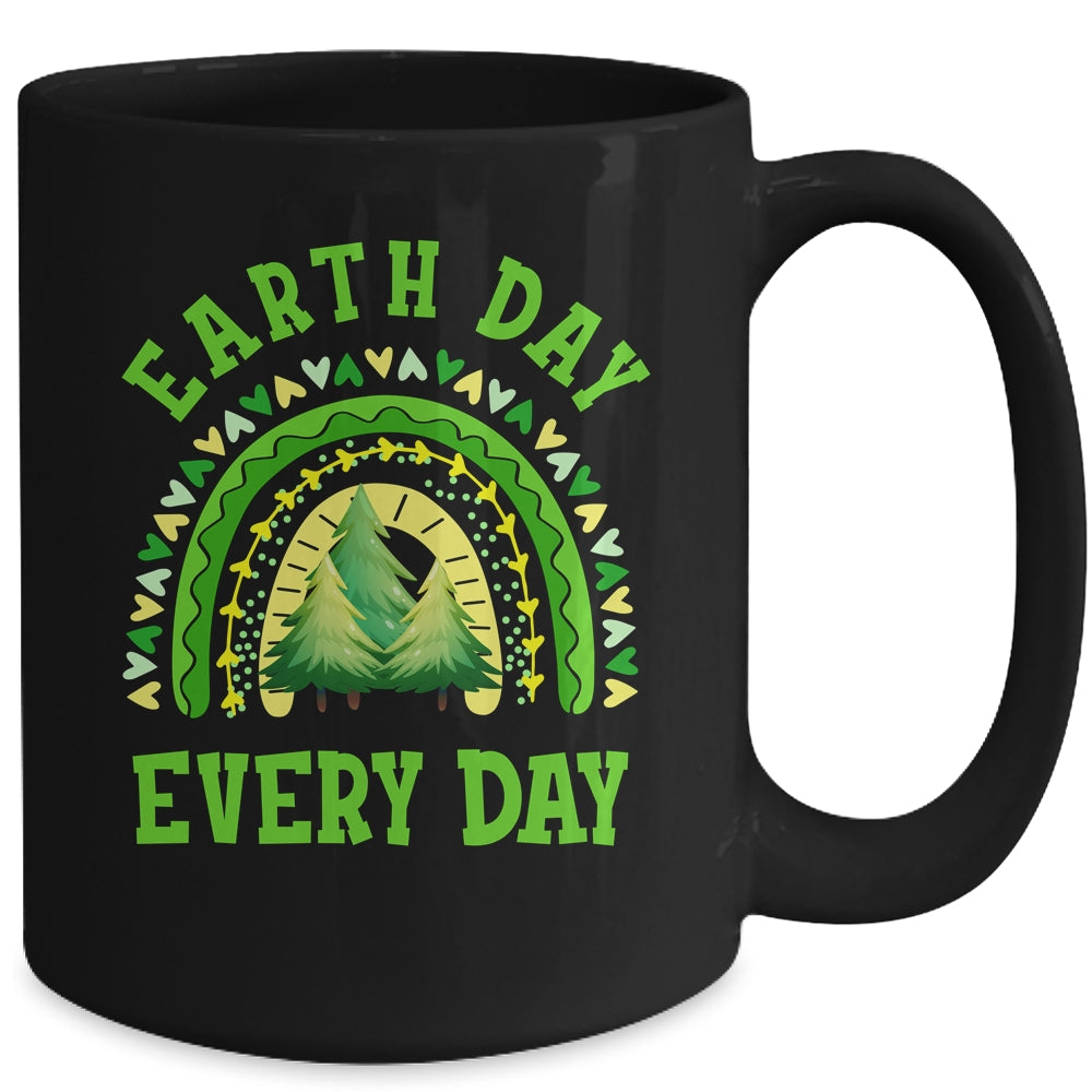 Earth Day Everyday Rainbow Pine Tree Design Earth Day Mug | teecentury