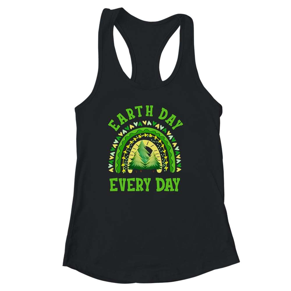 Earth Day Everyday Rainbow Pine Tree Design Earth Day Shirt & Tank Top | teecentury