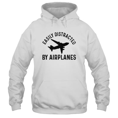 Easily Distracted By Airplanes Funny Pilot Flying T-Shirt & Hoodie | Teecentury.com