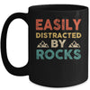 Easily Distracted By Rocks Geologist Student Teacher Retro Mug | teecentury