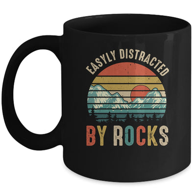 Easily Distracted By Rocks Geology Collecting Lovers Vintage Mug | teecentury