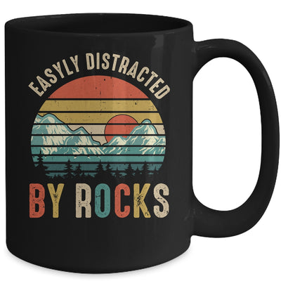 Easily Distracted By Rocks Geology Collecting Lovers Vintage Mug | teecentury