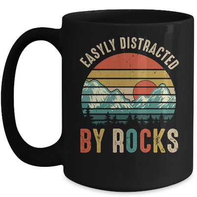 Easily Distracted By Rocks Geology Collecting Lovers Vintage Mug | teecentury