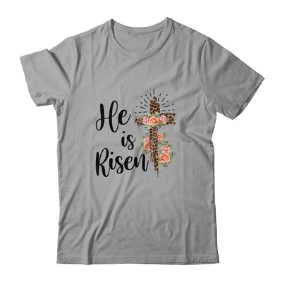 Easter Day For Christian Teen Girls Mom He Is Risen Leopard T-Shirt & Hoodie | Teecentury.com