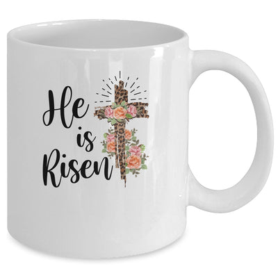 Easter Day For Christian Teen Girls Mom He Is Risen Leopard Mug Coffee Mug | Teecentury.com