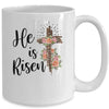 Easter Day For Christian Teen Girls Mom He Is Risen Leopard Mug Coffee Mug | Teecentury.com