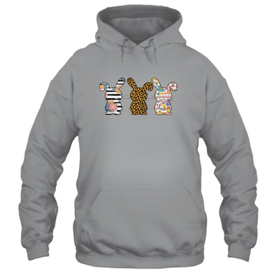 Easter Day Leopard Striped Bunny Rabbit T-Shirt & Hoodie | Teecentury.com