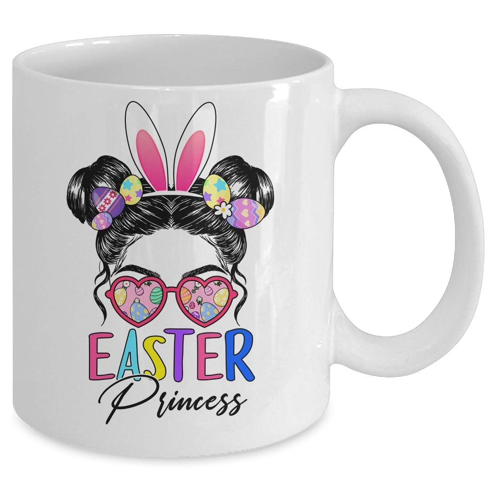 Easter Princess Bunny Messy Bun Cute Girls Teens Mug | teecentury